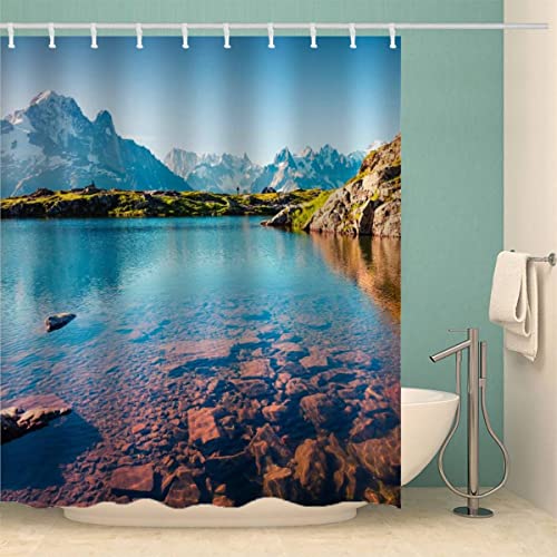 Lolosale Natur Fluss Duschvorhang Anti-Schimmel Sommerfarbe 3D Motiv Textil Waschbar Duschvorhänge 120x180 cm mit 12 Duschvorhangringen für Badezimmer Badewanne Wasserdicht Badvorhang Lolosale Natur Fluss Duschvorhang Anti-Schimmel Sommerfarbe 3D Motiv Textil Waschbar Duschvorhänge 120x180 cm mit 12 Duschvorhangringen für Badezimmer Badewanne Wasserdicht Badvorhang von Lolosale