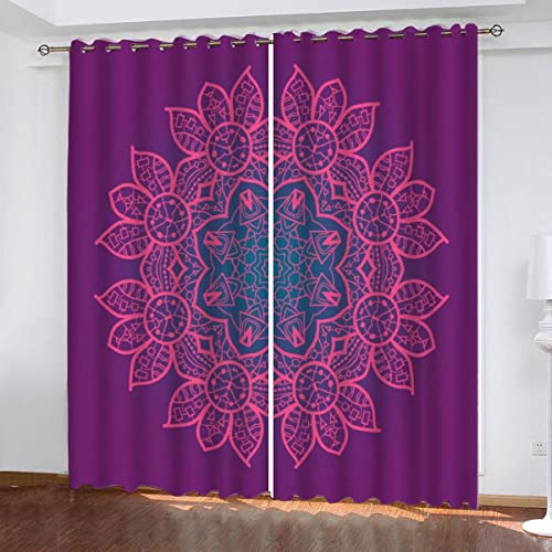 Vorhang Blickdicht mit Ösen Böhmen Mandala Verdunkelungsvorhang 2er Set, Orientalischer Stil Polyester Schallschutz Gardinen für Jungen Mädchen Wohnzimmer Schlafzimmer Vorhänge B 234 X H 137 cm Vorhang Blickdicht mit Ösen Böhmen Mandala Verdunkelungsvorhang 2er Set, Orientalischer Stil Polyester Schallschutz Gardinen für Jungen Mädchen Wohnzimmer Schlafzimmer Vorhänge B 234 X H 137 cm von Lolosale