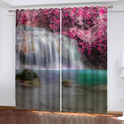 Vorhang Blickdicht mit Ösen Herbst Verdunkelungsvorhang 2er Set, Natürliche Landschaft Polyester Schallschutz Gardinen für Jungen Mädchen Wohnzimmer Schlafzimmer Vorhänge B 200 X H 160 cm Vorhang Blickdicht mit Ösen Herbst Verdunkelungsvorhang 2er Set, Natürliche Landschaft Polyester Schallschutz Gardinen für Jungen Mädchen Wohnzimmer Schlafzimmer Vorhänge B 200 X H 160 cm von Lolosale