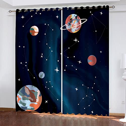 Weltraum Planeten Sternbilder Vorhang Blickdicht B 220 X H 215 cm Milchstraße Gardinen mit ösen Polyester Schallschutz Vorhänge 2er Set für Jungen Mädchen Wohnzimmer Schlafzimmer Home Dekoration Weltraum Planeten Sternbilder Vorhang Blickdicht B 220 X H 215 cm Milchstraße Gardinen mit ösen Polyester Schallschutz Vorhänge 2er Set für Jungen Mädchen Wohnzimmer Schlafzimmer Home Dekoration von Lolosale