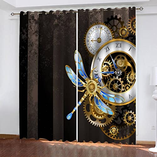Zifferblatt Zahnrad Vorhang Blickdicht B 280 X H 260 cm Goldener Schmetterling Gardinen mit ösen Polyester Schallschutz Vorhänge 2er Set für Jungen Mädchen Wohnzimmer Schlafzimmer Home Dekoration Zifferblatt Zahnrad Vorhang Blickdicht B 280 X H 260 cm Goldener Schmetterling Gardinen mit ösen Polyester Schallschutz Vorhänge 2er Set für Jungen Mädchen Wohnzimmer Schlafzimmer Home Dekoration von Lolosale