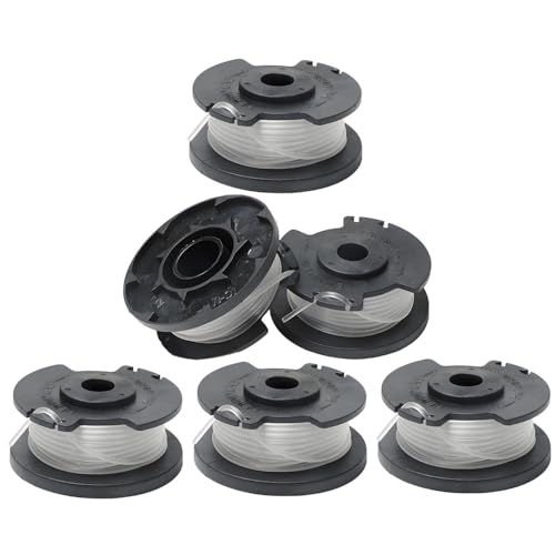 Kompatibel Mit Einhell Ge-CT 18/28 Li et Ge -CT 18/28 Li TC,Fadenspule Rasentrimmer Zubehör Spule,6 Spule,Ø 1,6 mm Länge 5m,langlebigem Polyamid-Nylonfaden von Lolwwglm