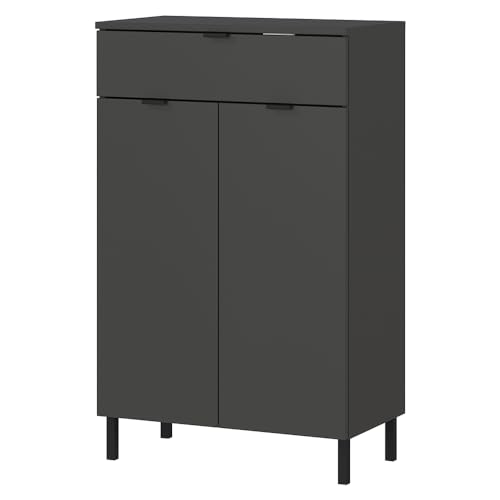 Badezimmer Kommode Badkommode Badschrank Badezimmerschrank Midischrank Graphit 60x97,1x33,7 cm von Lomadox