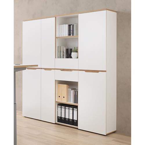 Lomadox Büromöbel Aktenschrank Set 3-teilig in weiß, grifflose Optik Lomadox Büromöbel Aktenschrank Set 3-teilig in weiß, grifflose Optik von Lomadox