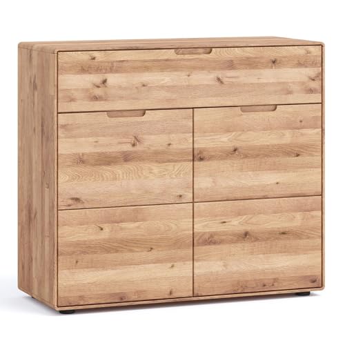 Kommode Massivholz geölt 100 cm breit Sideboard Schrank Anrichte Wohnzimmerschrank Wohnzimmermöbel modern in Wildeiche von Lomadox