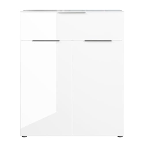 Kommode Schrankkommode Anrichte Glasfront 83cm breit in weiß Kommode Schrankkommode Anrichte Glasfront 83cm breit in weiß von Lomadox