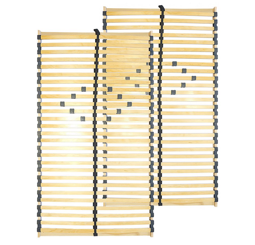 Lattenrost NAIROBI-200, Lomadox, 2er Set Federholzrahmen 90x200 cm verstellbare Komfortzone Mittelgurt Lattenrost NAIROBI-200, Lomadox, 2er Set Federholzrahmen 90x200 cm verstellbare Komfortzone Mittelgurt von Lomadox