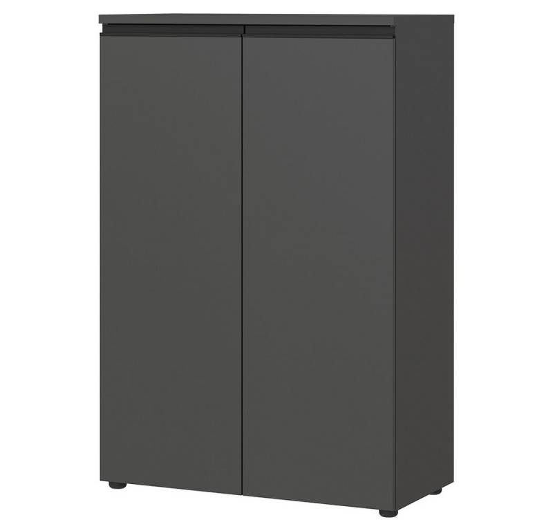 Lomadox Aktenschrank BETHANY-01 Highboard Kommode Aktenregal Büroschrank, graphit von Lomadox