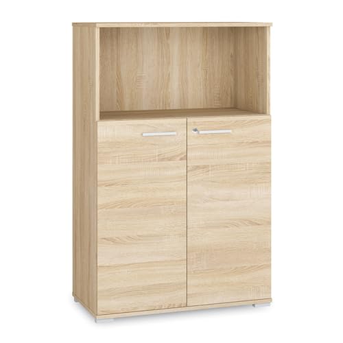 Lomadox Aktenschrank Büroschrank Schrank Büro offenes Fach 2 Türen abschließbar Sonoma Eiche 79x123,4x40,3 cm Lomadox Aktenschrank Büroschrank Schrank Büro offenes Fach 2 Türen abschließbar Sonoma Eiche 79x123,4x40,3 cm von Lomadox