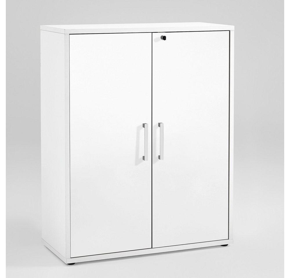 Lomadox Aktenschrank COLUMBUS-10 weiß matt mit Türensatz - 89/112,5/40cm von Lomadox