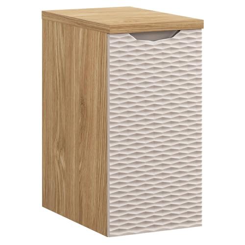 Lomadox Badezimmer Badkommode 30cm in Eiche, Front in beige mit 3D-Oberfläche Lomadox Badezimmer Badkommode 30cm in Eiche, Front in beige mit 3D-Oberfläche von Lomadox
