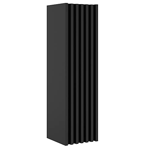 Lomadox Badmöbel Hochschrank Badezimmerschrank in schwarz mit Lamellenfront, B/H/T: ca. 34/125/36 cm Lomadox Badmöbel Hochschrank Badezimmerschrank in schwarz mit Lamellenfront, B/H/T: ca. 34/125/36 cm von Lomadox