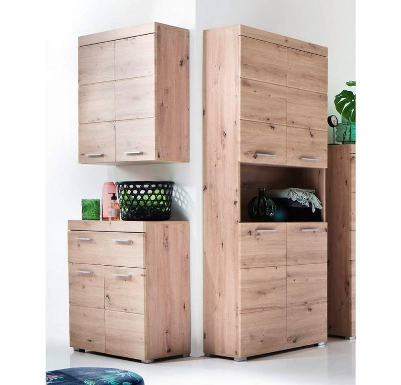 Lomadox Badmöbel-Set ALTENA-19, (Spar-Set, 3-St), Badschrank, Hängeschrank, Unterschrank in Asteiche von Lomadox