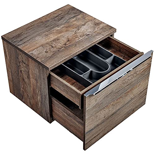 Lomadox Badmöbel Waschtisch Unterschrank Set, Waschbeckenschrank, Vintage Oak Eiche Nb., 2 Softclose-Schubkästen, B/H/T ca. 60,4/48,5/46 cm Lomadox Badmöbel Waschtisch Unterschrank Set, Waschbeckenschrank, Vintage Oak Eiche Nb., 2 Softclose-Schubkästen, B/H/T ca. 60,4/48,5/46 cm von Lomadox