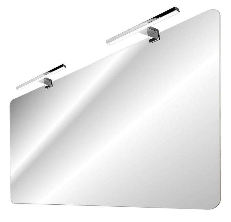 Lomadox Badspiegel MIRROR-56, mit LED-Aufsatzleuchte (chromfarben) ca. 120x70cm von Lomadox