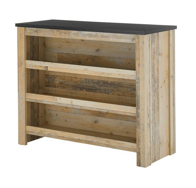 Lomadox Küchentisch SHELTON-61, Theke in Old Style hell mit anthrazit Küche Küchenmöbel 130cm breit von Lomadox