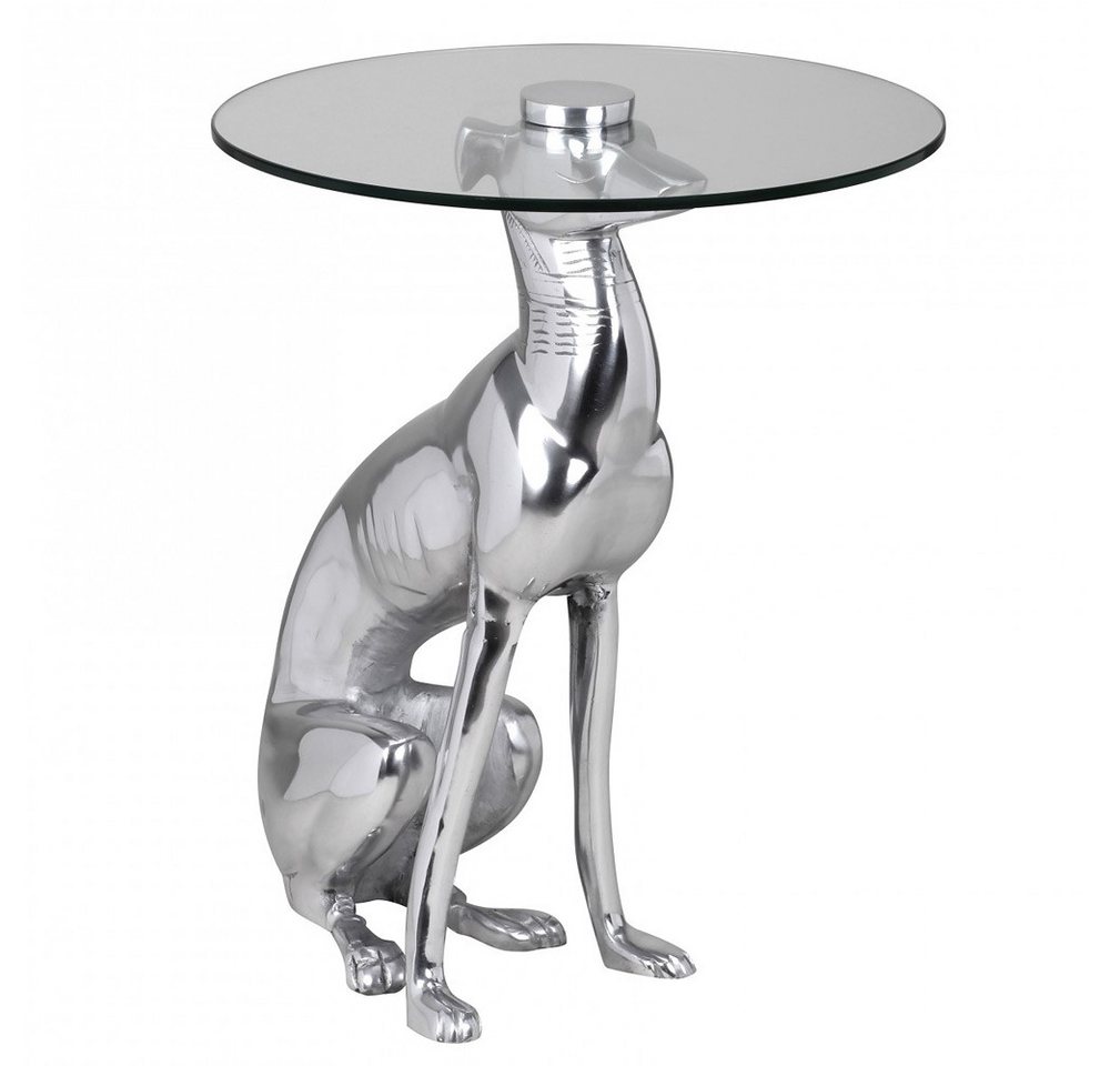 Lomadox Beistelltisch, Design Deko Figur DOG aus Aluminium Farbe Silber B/H/T ca. 40/50/40cm Lomadox Beistelltisch, Design Deko Figur DOG aus Aluminium Farbe Silber B/H/T ca. 40/50/40cm von Lomadox
