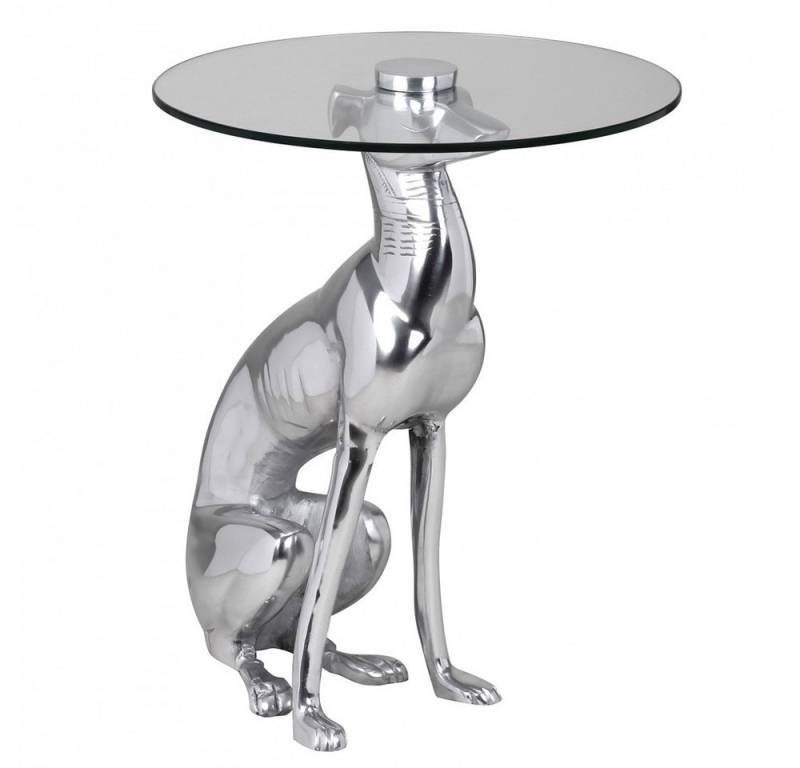 Lomadox Beistelltisch, Design Deko Figur DOG aus Aluminium Farbe Silber B/H/T ca. 40/50/40cm Lomadox Beistelltisch, Design Deko Figur DOG aus Aluminium Farbe Silber B/H/T ca. 40/50/40cm von Lomadox