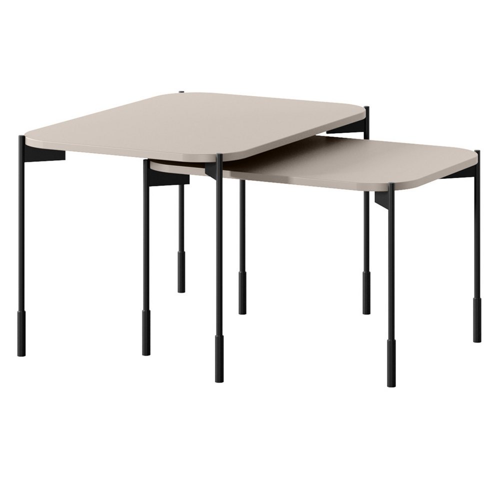 Lomadox Beistelltisch SPLIT-141, kaschmir beige matt 2er Set 60 und 70 cm breit Tischbeine Metall Lomadox Beistelltisch SPLIT-141, kaschmir beige matt 2er Set 60 und 70 cm breit Tischbeine Metall von Lomadox