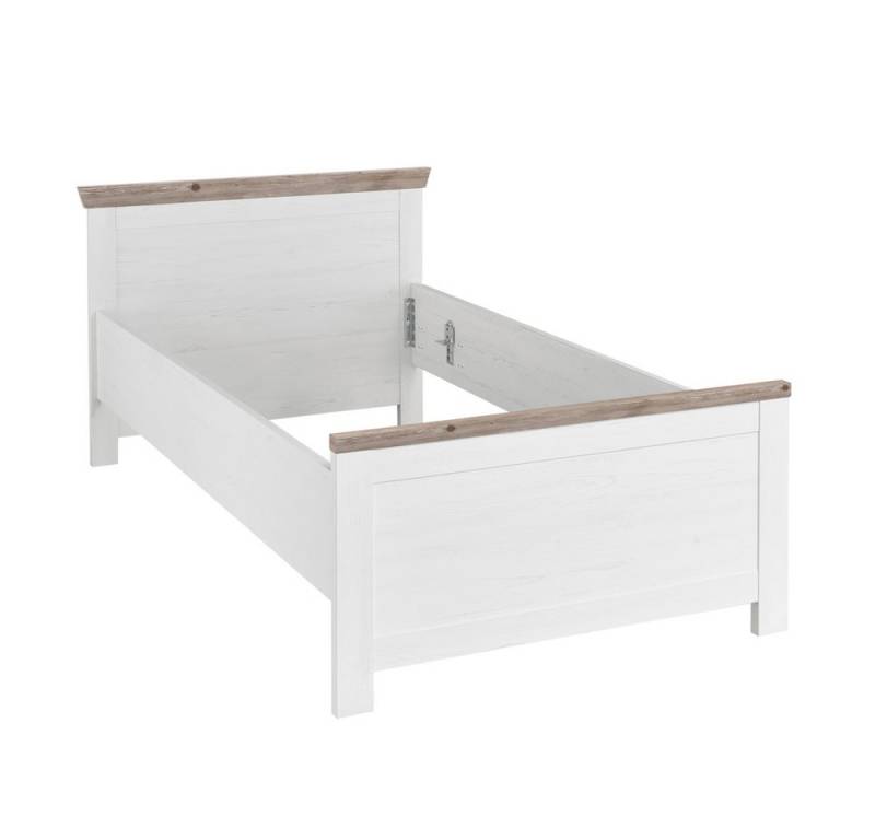 Lomadox Bett FERNA-61, Pinie weiß Nb. mit Absetzungen in Pinie dunkel Nb. 115/86/208 cm Lomadox Bett FERNA-61, Pinie weiß Nb. mit Absetzungen in Pinie dunkel Nb. 115/86/208 cm von Lomadox