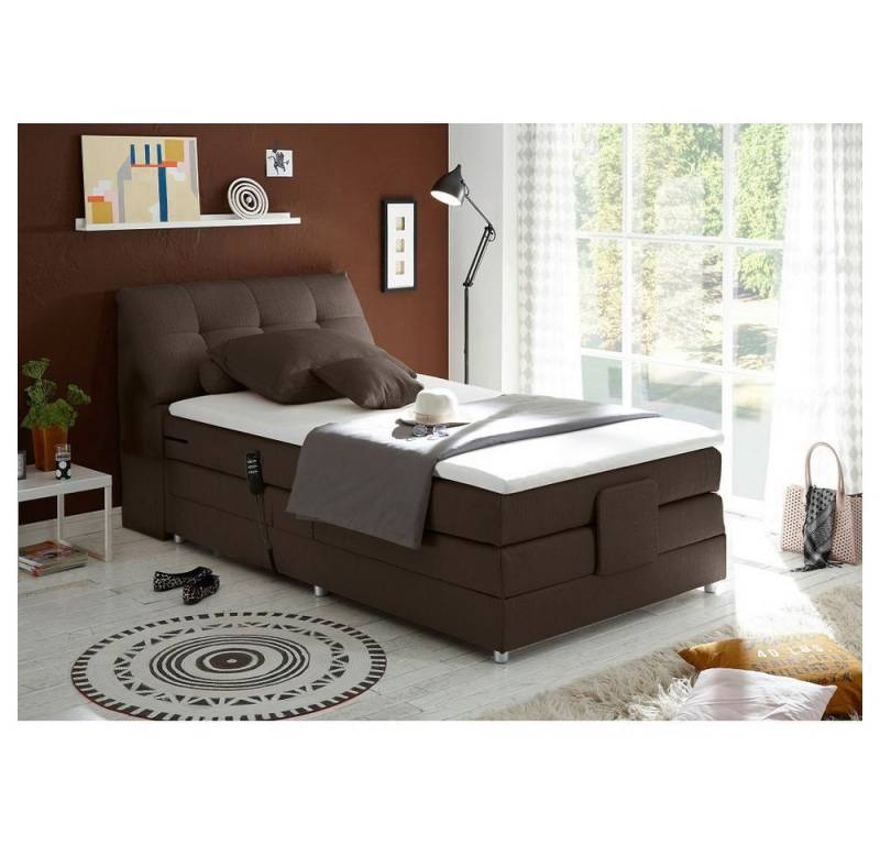 Lomadox Boxspringbett CONCORD3M-09, Boxspringbett 120x200 cm Einzelbett Jugendbett elektrisch verstellbar von Lomadox