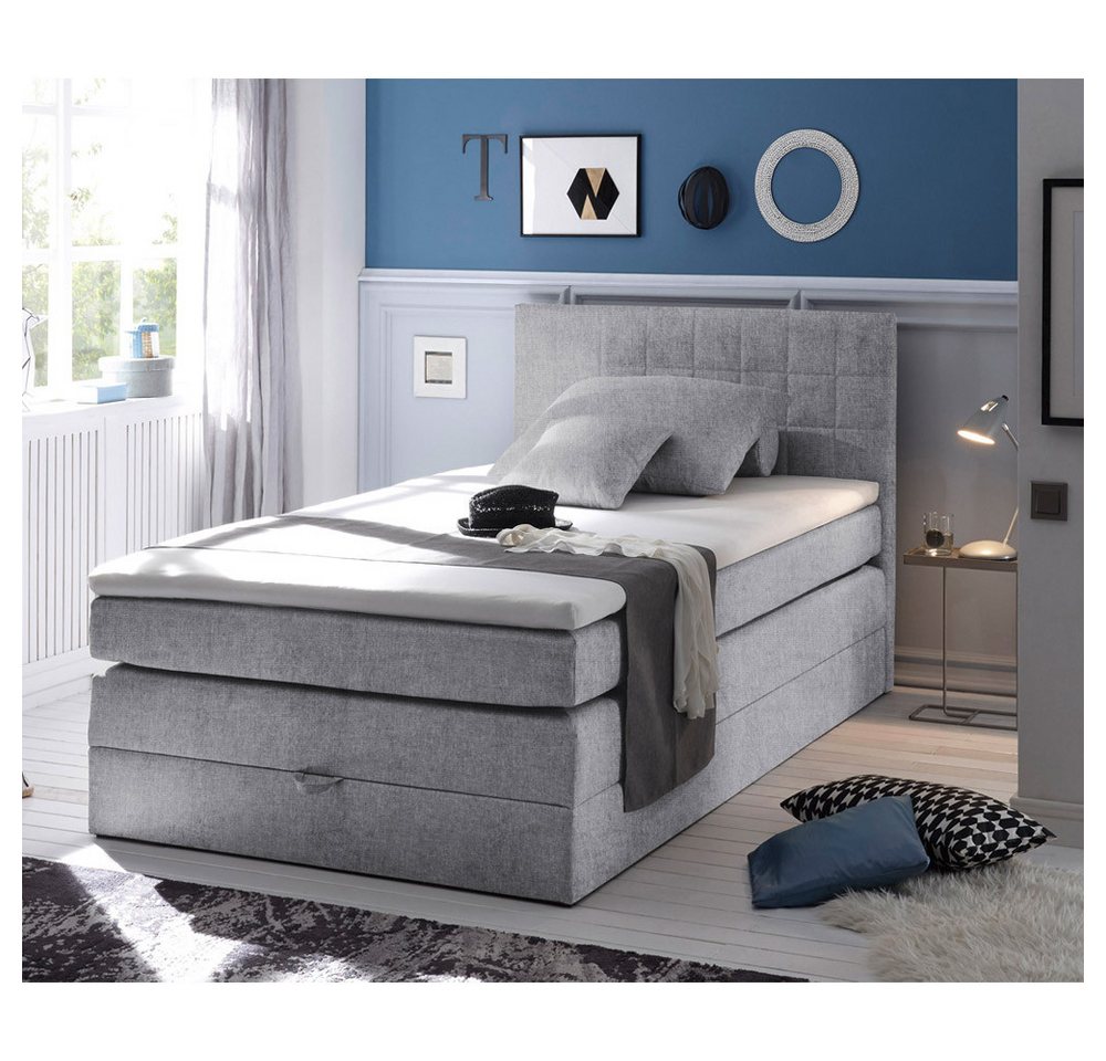 Lomadox Boxspringbett HUSUM-09, Liegefläche 120x200cm, Härtegrad H2, mit Bettkasten, in hellgrau Lomadox Boxspringbett HUSUM-09, Liegefläche 120x200cm, Härtegrad H2, mit Bettkasten, in hellgrau von Lomadox