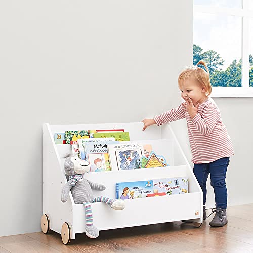 Lomadox Bücherregal Kinderzimmer in weiß edelmatt, B/H/T: 65/57/42 cm von Lomadox