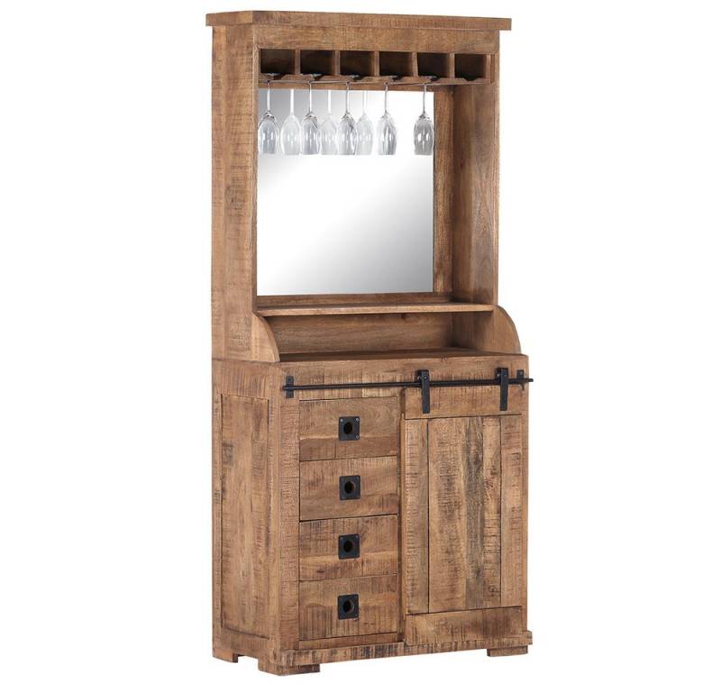 Lomadox Buffet KARLSTAD-123 Mangoholz natur massiv 90/190/47 cm von Lomadox