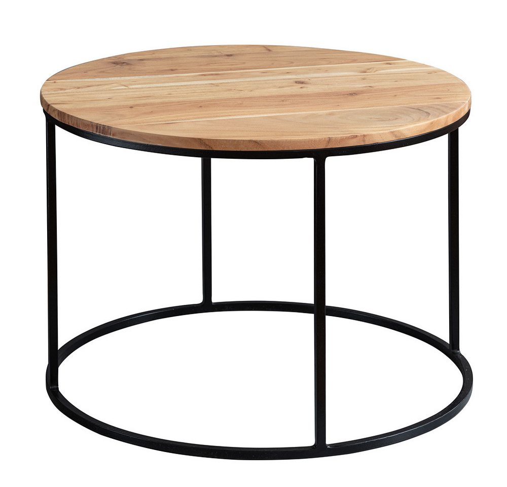 Lomadox Couchtisch, Kaffeetisch Massivholz Gestell schwarz rund, B/H/T ca. 60/43/60cm Lomadox Couchtisch, Kaffeetisch Massivholz Gestell schwarz rund, B/H/T ca. 60/43/60cm von Lomadox