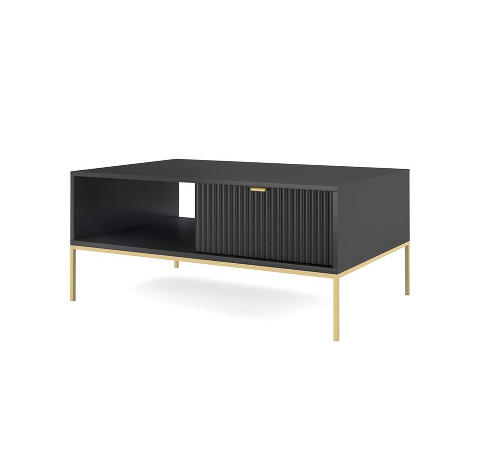 Lomadox Couchtisch NEWCASTLE-160, Wohnzimmertisch, schwarz, Fußgestell goldfarben, Griffe goldfarben Lomadox Couchtisch NEWCASTLE-160, Wohnzimmertisch, schwarz, Fußgestell goldfarben, Griffe goldfarben von Lomadox