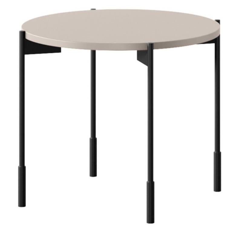 Lomadox Couchtisch SPLIT-141, kaschmir beige matt 49 cm rund Tischbeine Metall schwarz Lomadox Couchtisch SPLIT-141, kaschmir beige matt 49 cm rund Tischbeine Metall schwarz von Lomadox