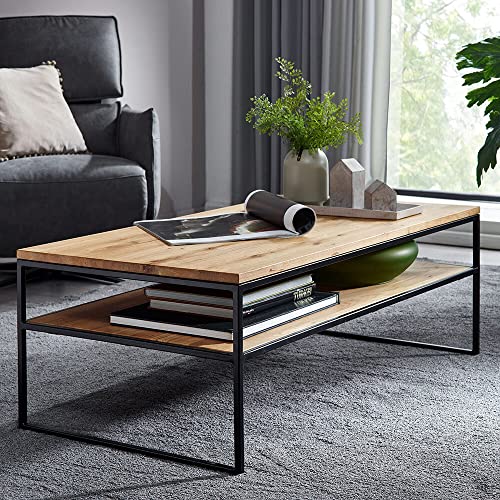 Lomadox Couchtisch Sofatisch 110 cm mit Ablageboden in Wildeiche massiv geölt, B/H/T ca. 110/40/60 cm Lomadox Couchtisch Sofatisch 110 cm mit Ablageboden in Wildeiche massiv geölt, B/H/T ca. 110/40/60 cm von Lomadox