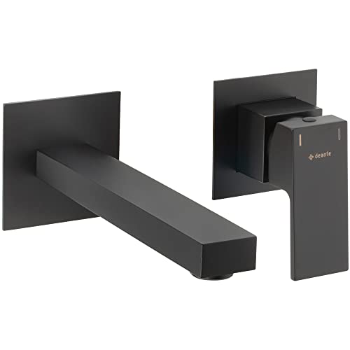 Lomadox Design Waschbeckenarmatur Unterputz in schwarz matt, B/H/T: 20/6,6/18 cm von Lomadox
