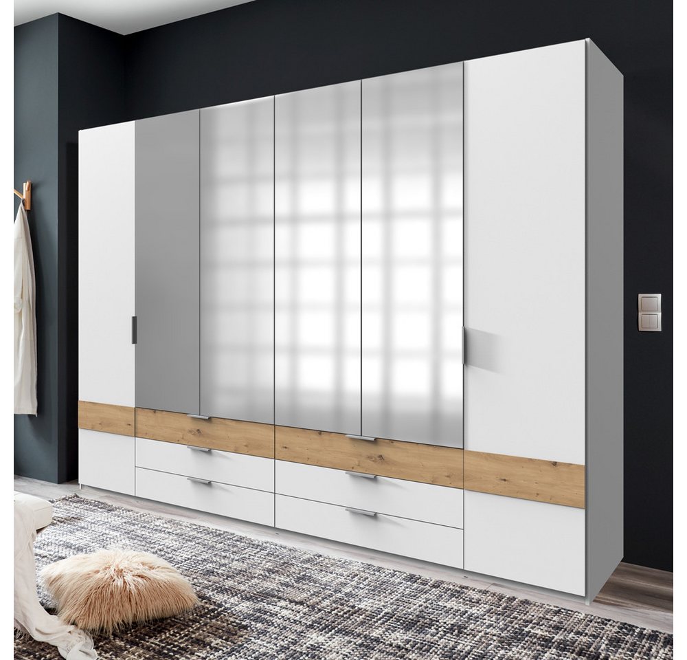 Lomadox Kleiderschrank GRANADA-43, 6türig in weiß mit Artisan Eiche Nb., B/H/T ca. 270/210/58 cm Lomadox Kleiderschrank GRANADA-43, 6türig in weiß mit Artisan Eiche Nb., B/H/T ca. 270/210/58 cm von Lomadox