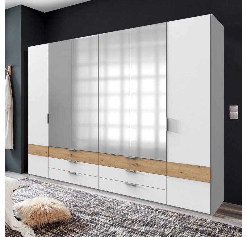 Lomadox Kleiderschrank GRANADA-43, 6türig in weiß mit Artisan Eiche Nb., B/H/T ca. 270/210/58 cm Lomadox Kleiderschrank GRANADA-43, 6türig in weiß mit Artisan Eiche Nb., B/H/T ca. 270/210/58 cm von Lomadox