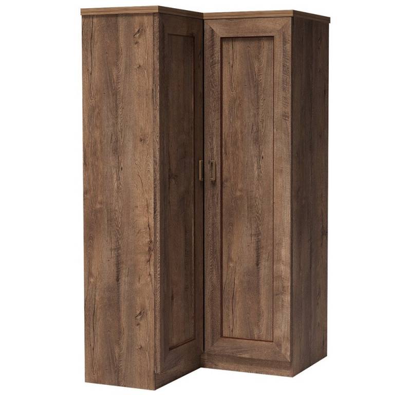 Lomadox Eckschrank TEORA-161 in Lefkas Eiche Kleiderstange 5 Einlegeböden von Lomadox