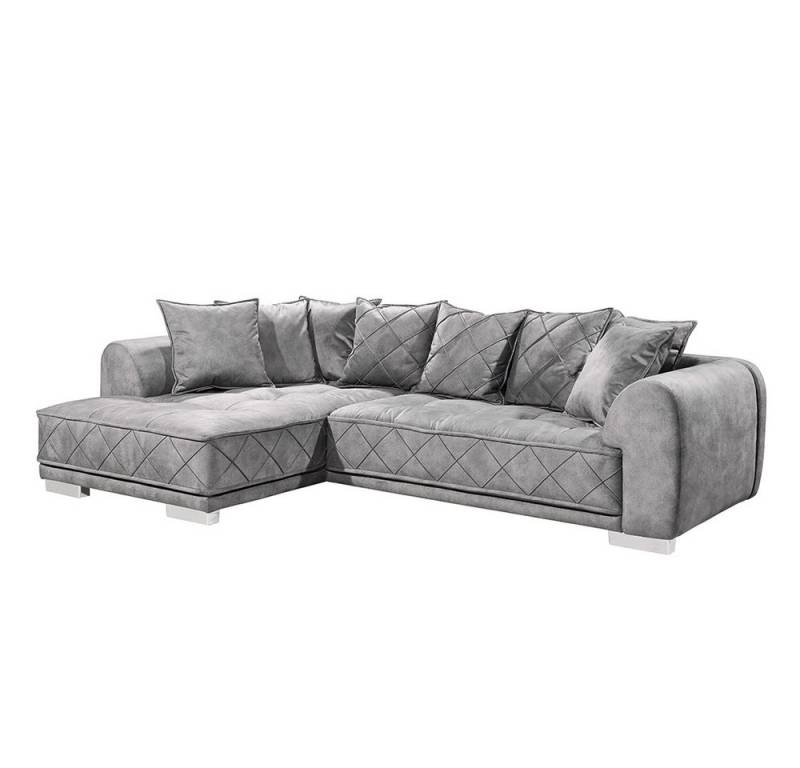 Lomadox Ecksofa SVENDBORG-09, grau 319x73/90x194 cm von Lomadox