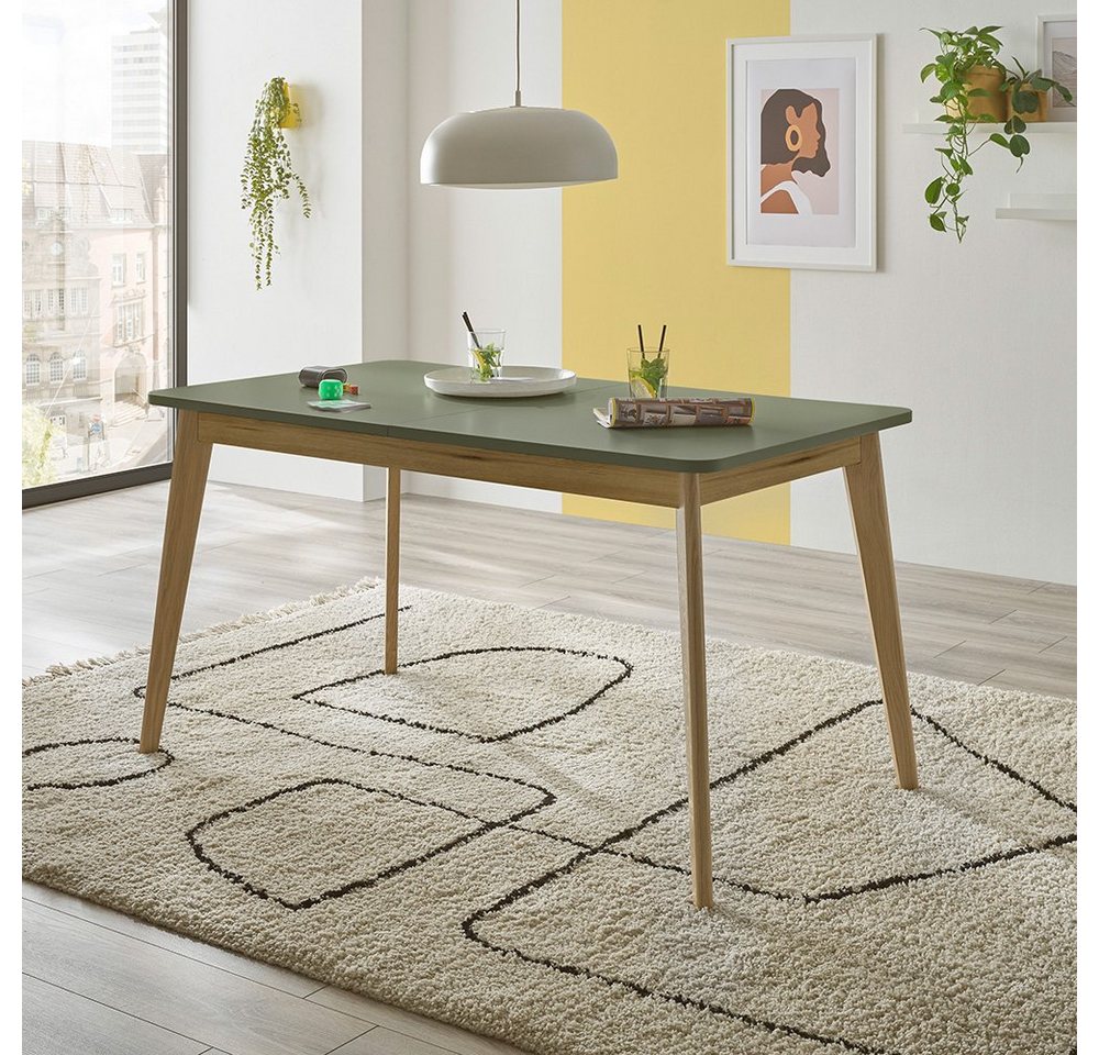 Lomadox Esstisch AVEZZANO-61, Evoke Eiche Nb. mit grün, ausziehbar, B/H/T ca. 140-180/75/80 cm Lomadox Esstisch AVEZZANO-61, Evoke Eiche Nb. mit grün, ausziehbar, B/H/T ca. 140-180/75/80 cm von Lomadox
