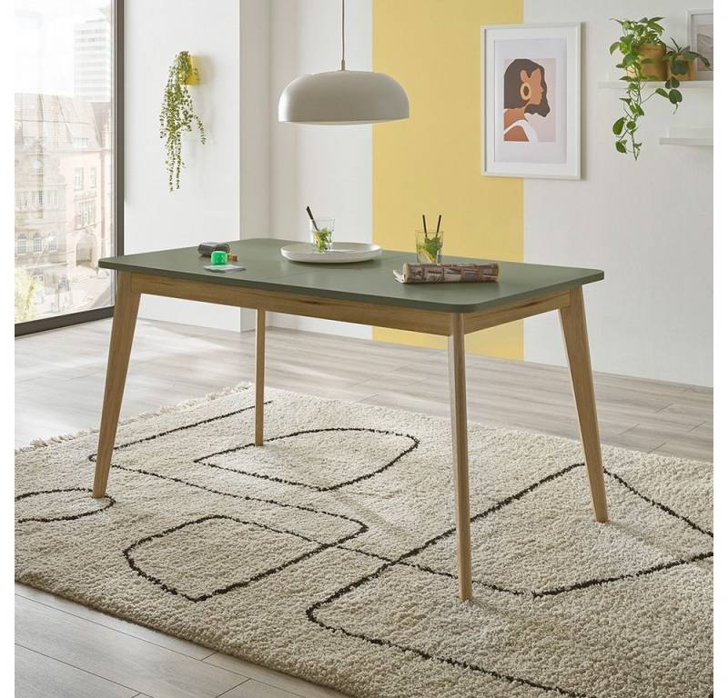 Lomadox Esstisch AVEZZANO-61, Evoke Eiche Nb. mit grün, ausziehbar, B/H/T ca. 140-180/75/80 cm Lomadox Esstisch AVEZZANO-61, Evoke Eiche Nb. mit grün, ausziehbar, B/H/T ca. 140-180/75/80 cm von Lomadox