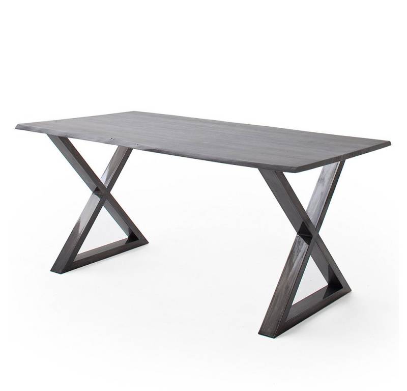 Lomadox Esstisch COSENZA-06, 180x90cm, Akazie Massivholz, grau sandgestrahlt, Metallgestell Lomadox Esstisch COSENZA-06, 180x90cm, Akazie Massivholz, grau sandgestrahlt, Metallgestell von Lomadox
