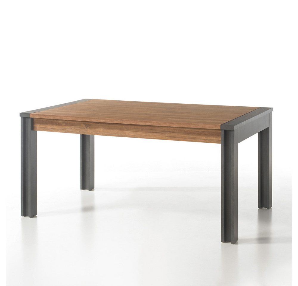 Lomadox Esstisch DALLAS-61, im Industrial Stil Stirling Oak Nb. mit Matera Anthrazit 155x76x90 cm von Lomadox