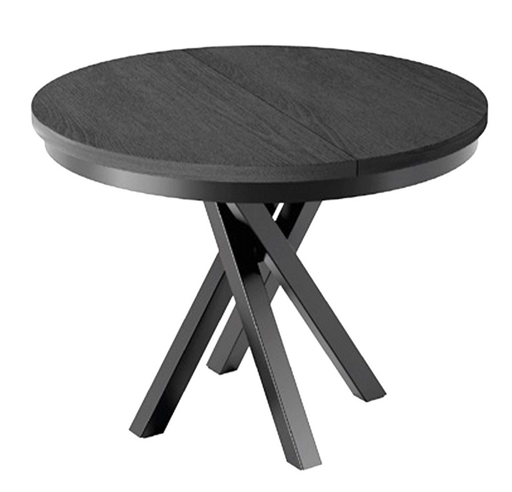 Lomadox Esstisch MAZARA-161, Esszimmertisch 100-140 cm breit in schwarz, Ausziehbar von Lomadox