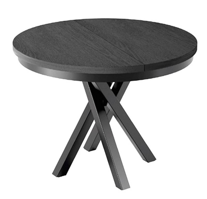 Lomadox Esstisch MAZARA-161, Esszimmertisch 100-140 cm breit in schwarz, Ausziehbar von Lomadox
