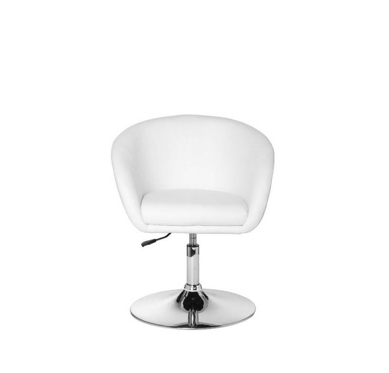 Lomadox Esszimmerstuhl, Design mit Kunstleder in weiß, Clubsessel drehbar B/H/T 62/84/55cm von Lomadox