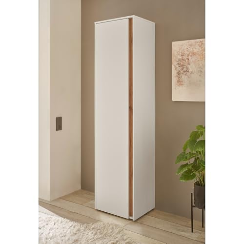 Lomadox Flurschrank Schrank Garderobenschrank in weiß mit Eiche von Lomadox