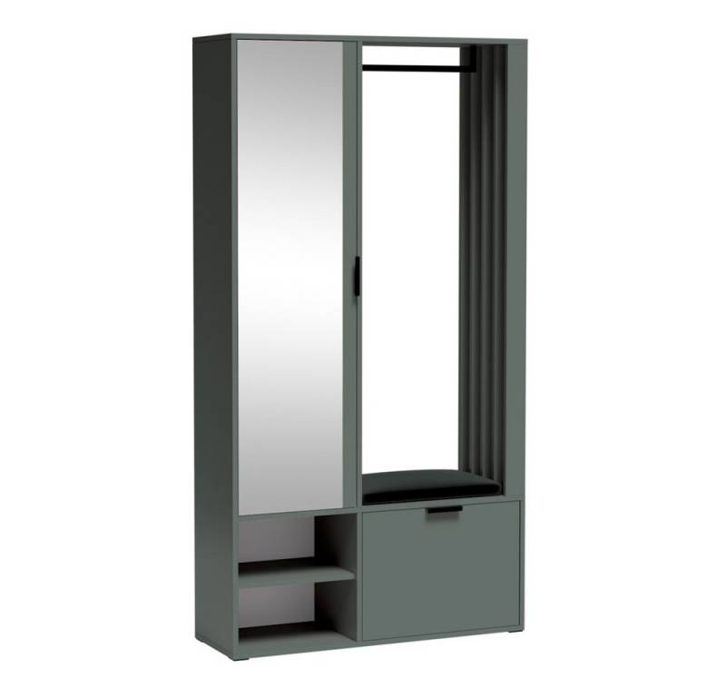 Lomadox Garderobe MINSTER-161, 100 cm breit in grün mit Spiegel, Schuhschrank, Kleiderstange, Klappe Lomadox Garderobe MINSTER-161, 100 cm breit in grün mit Spiegel, Schuhschrank, Kleiderstange, Klappe von Lomadox