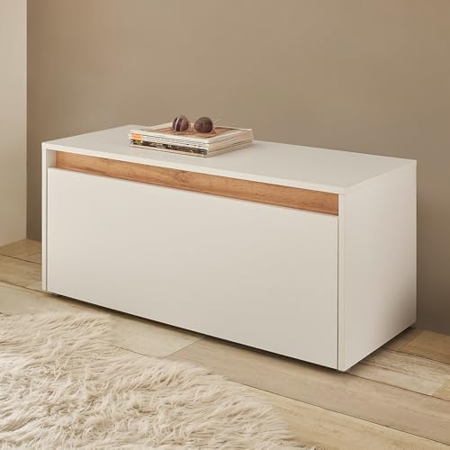 Lomadox Garderoben Flur Bank Schuhbank in weiß mit Eiche Lomadox Garderoben Flur Bank Schuhbank in weiß mit Eiche von Lomadox