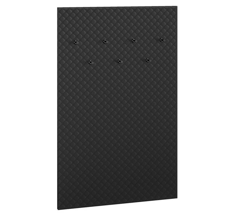 Lomadox Garderobenpaneel CHEB-131, Paneel Wandgarderobe Steppoptik schwarz 80x126x7,3 cm von Lomadox