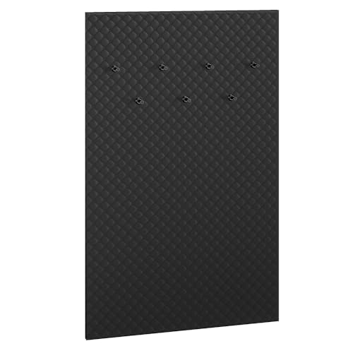 Lomadox Garderobenpaneel Flurgarderobe Garderobenleiste Wandgarderobe Steppoptik schwarz gesteppt 80x126x7,3 cm von Lomadox