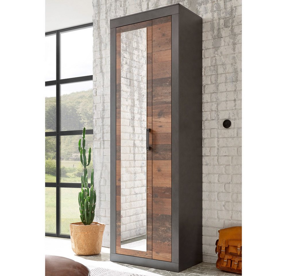 Lomadox Garderobenschrank »BERLIN-61« im Industrial Design in Matera anthrazit/grau mit Old Mix Dekor, BxHxT: ca. 65x201x42 cm Lomadox Garderobenschrank »BERLIN-61« im Industrial Design in Matera anthrazit/grau mit Old Mix Dekor, BxHxT: ca. 65x201x42 cm von Lomadox